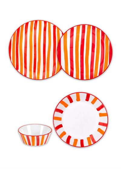 The Mia Joy Yemek Takımı 6 Kişilik 24 Parça Kırmızı 2402