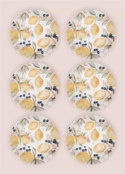 The Mia Limoncello Yemek Tabağı 6lı Set 20 cm