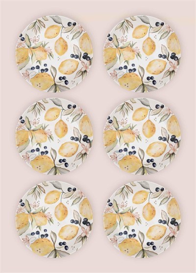 The Mia Limoncello Yemek Tabağı 6lı Set 20 cm