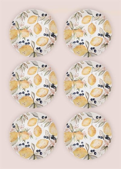 The Mia Limoncello Yemek Tabağı 6lı Set 20 cm