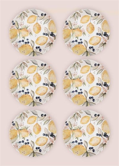 The Mia Limoncello Yemek Tabağı 6lı Set 20 cm