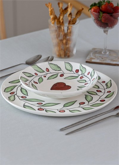 The Mia Luv Yemek Tabağı 6lı Set 20 cm