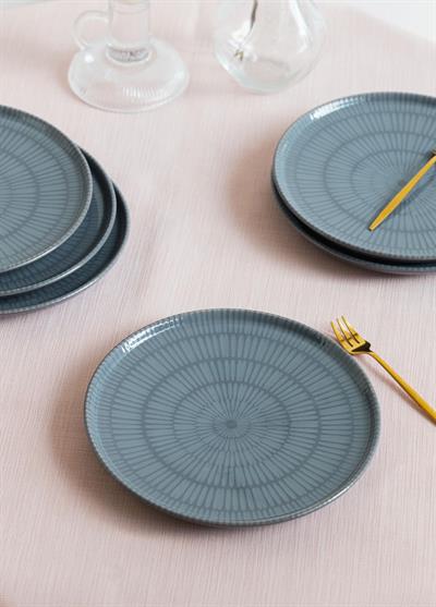 The Mia Noon Yemek Takımı 6 Kişilik Gri 24 Parça