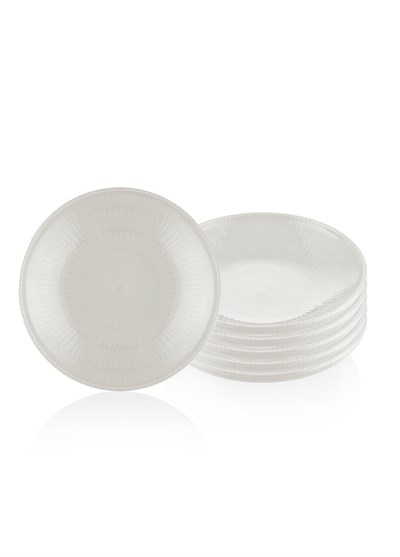 The Mia Noon Yemek Tabağı 6lı Krem 20 cm