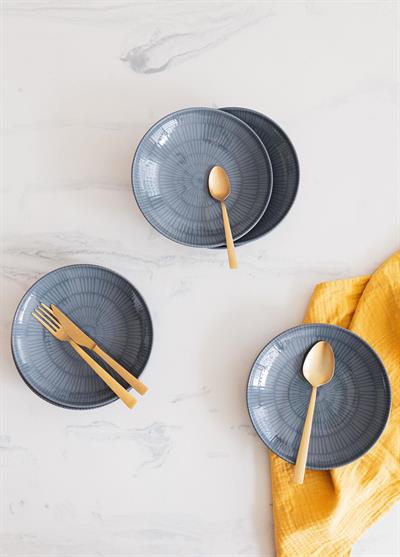 The Mia Noon Yemek Takımı 6 Kişilik Gri 24 Parça