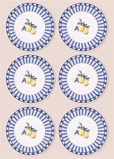 The Mia Odore Di Limone Yemek Tabağı 6lı Set 20 cm