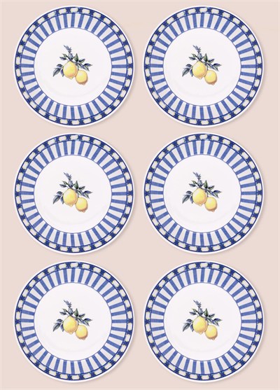 The Mia Odore Di Limone Yemek Tabağı 6lı Set 20 cm