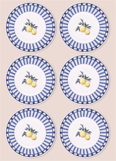 The Mia Odore Di Limone Yemek Tabağı 6lı Set 20 cm
