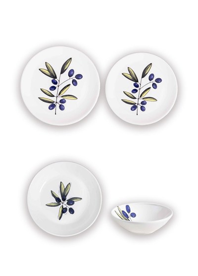 The Mia Olivos 6 Kişilik Yemek Takımı 24 Parça Set 1
