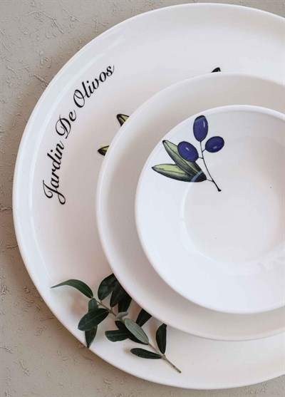 The Mia Olivos 6 Kişilik Yemek Takımı 24 Parça Set 1