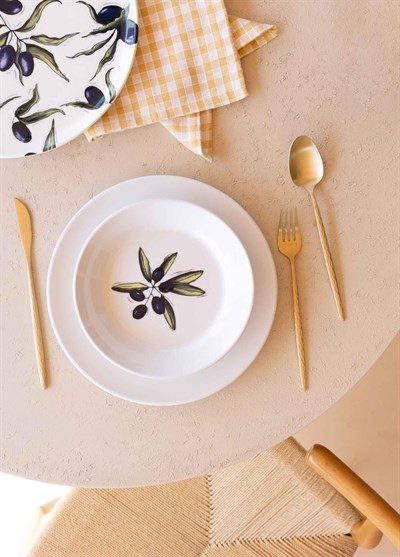 The Mia Olivos Yemek Tabağı 6lı Set 20 cm OVS0011