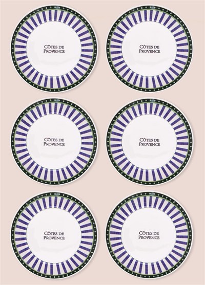 The Mia Provence Yemek Tabağı 6lı Set 20 cm