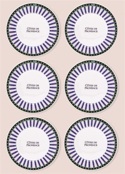 The Mia Provence Yemek Tabağı 6lı Set 20 cm