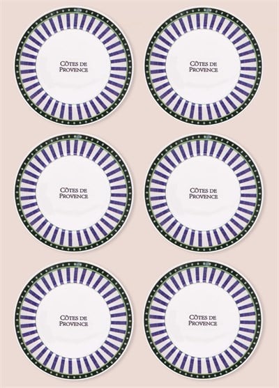 The Mia Provence Yemek Tabağı 6lı Set 20 cm