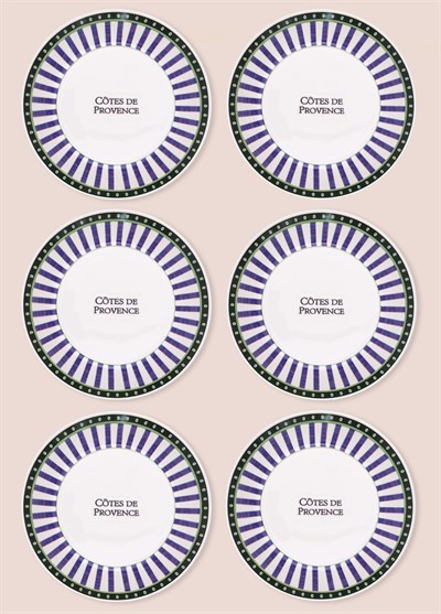 The Mia Provence Yemek Tabağı 6lı Set 20 cm
