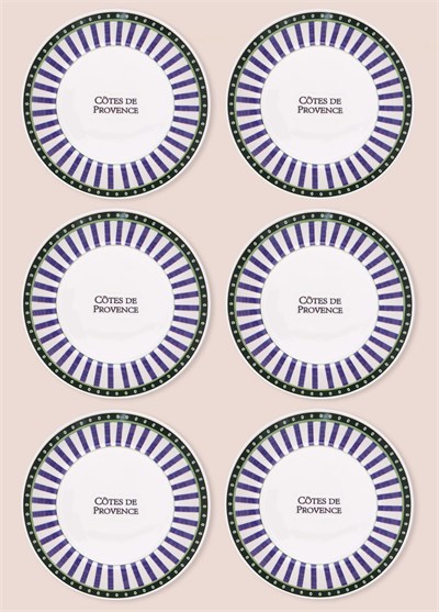 The Mia Provence Yemek Tabağı 6lı Set 20 cm