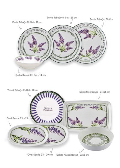 The Mia Provence Yemek Takımı 6 Kişilik 31 Parça Set 2