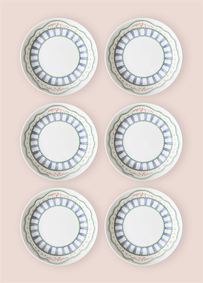 The Mia Spring Yemek Tabağı 6lı Set 20 cm