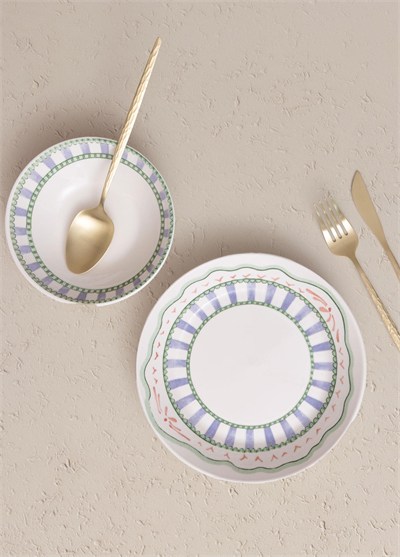 The Mia Spring Yemek Tabağı 6lı Set 20 cm