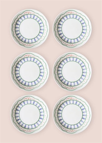 The Mia Spring Yemek Tabağı 6lı Set 20 cm