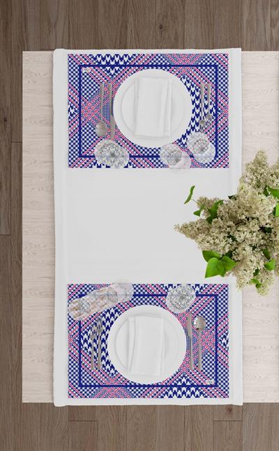 The Mia Ekose -1 Amerikan Servis 6 Lı Set - 50 x 35 Cm