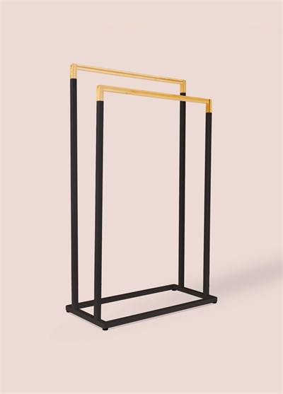 The Mia Metal Havlu Askılığı Siyah GLV0762