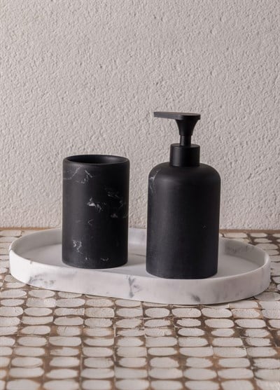 The Mia Marble Banyo Tepsisi Beyaz 30x20x3 cm