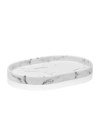 The Mia Marble Banyo Tepsisi Beyaz 30x20x3 cm