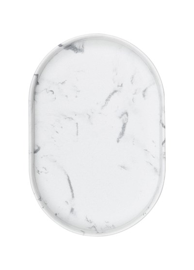 The Mia Marble Banyo Tepsisi Beyaz 30x20x3 cm