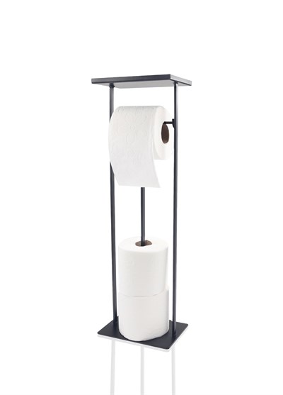 The Mia Tepsili Tuvalet Kağıdı Stand Siyah 54x15x12 cm