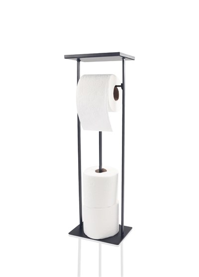 The Mia Tepsili Tuvalet Kağıdı Stand Siyah 54x15x12 cm
