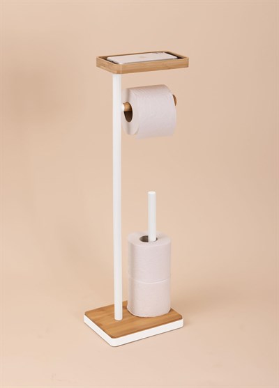 The Mia Tepsili Tuvalet Kağıdı Standı Beyaz GLV0757