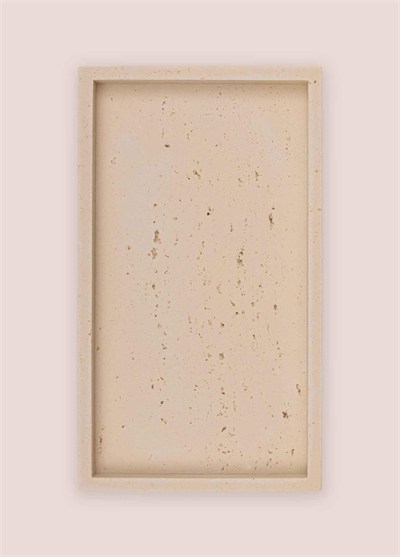 The Mia Travertine Banyo Tepsisi Bej 28x16x3 cm