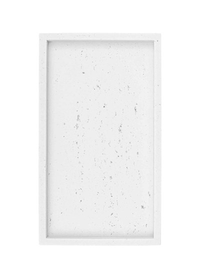 The Mia Travertine Banyo Tepsisi Beyaz 28x16x3 cm