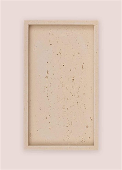 The Mia Travertine Banyo Tepsisi Bej 28x16x3 cm