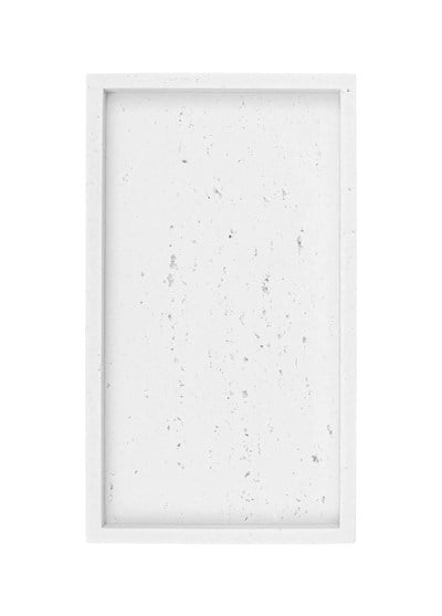 The Mia Travertine Banyo Tepsisi Beyaz 28x16x3 cm