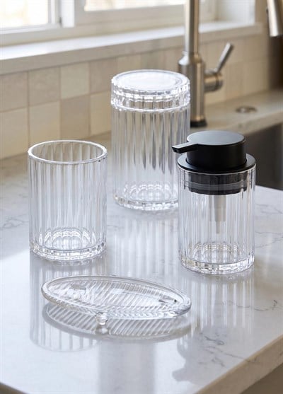 The Mia Vinka Banyo Seti 4 Parça Şeffaf 300 ml