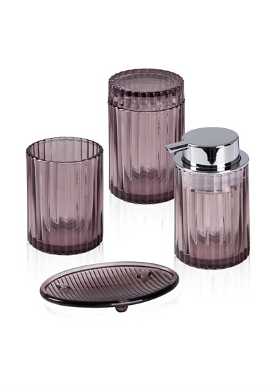 The Mia Vinka Banyo Seti 4 Parça Mor 300 ml