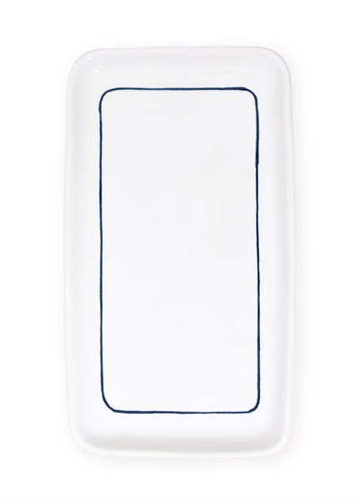 The Mia Pure Banyo Tepsisi Mavi Beyaz 27x15x3 cm