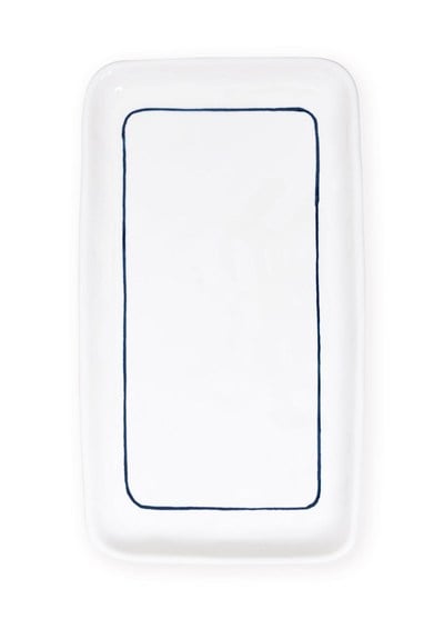 The Mia Pure Banyo Tepsisi Mavi Beyaz 27x15x3 cm