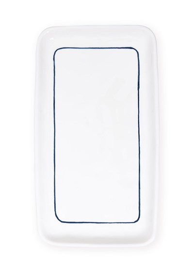 The Mia Pure Banyo Tepsisi Mavi Beyaz 27x15x3 cm