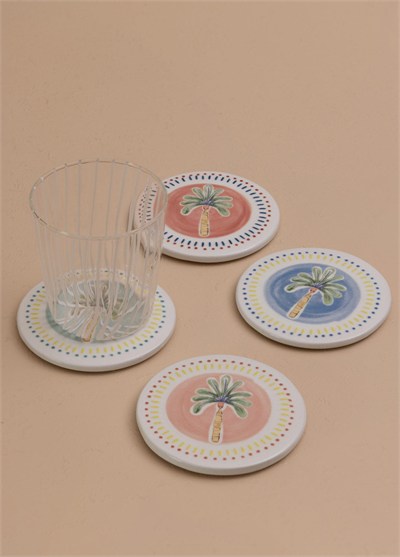 The Mia Dolce Vita Bardak Altlığı 4lü Set10 cm