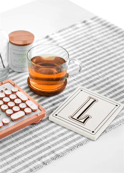 The Mia Emily Taş Bardak Altlığı - L