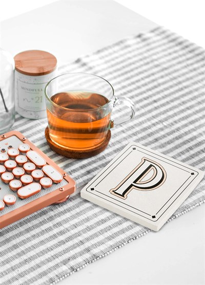 The Mia Emily Taş Bardak Altlığı - P