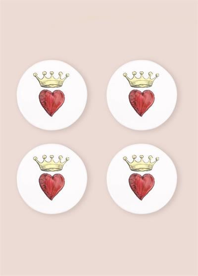 The Mia Luv Bardak Altlığı 4lü Set- 10 cm