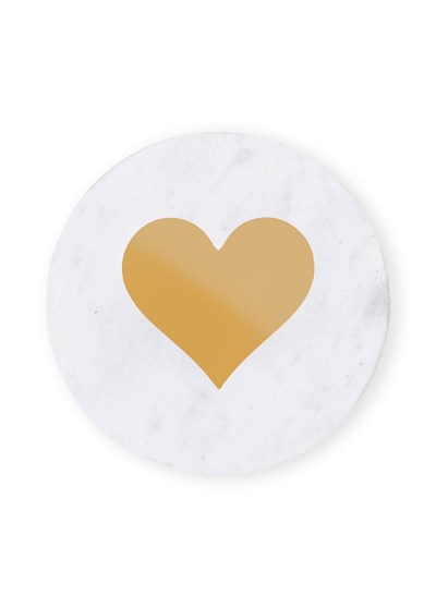 The Mia Mermer Bardak Altlığı KALP