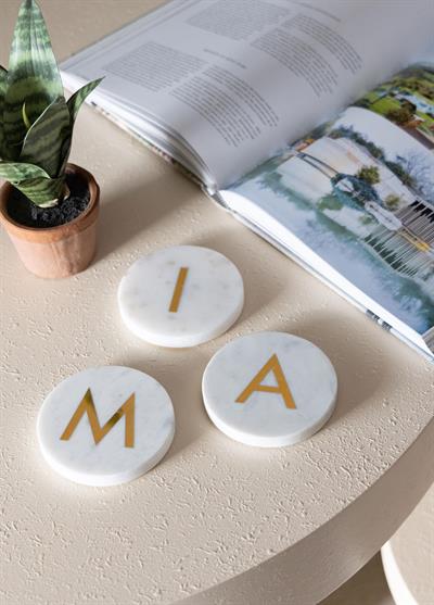 The Mia Mermer Bardak Altlığı F