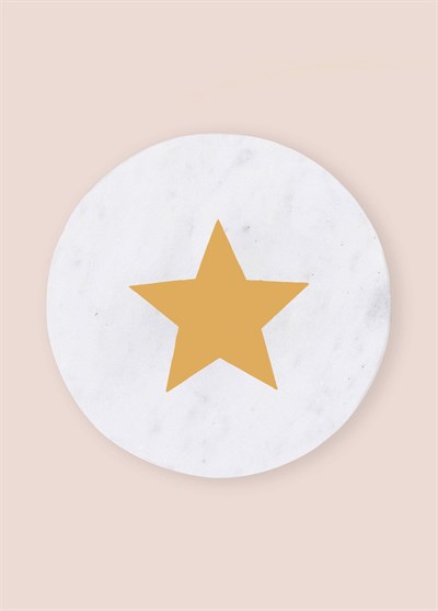 The Mia Mermer Bardak Altlığı YILDIZ