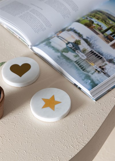 The Mia Mermer Bardak Altlığı YILDIZ