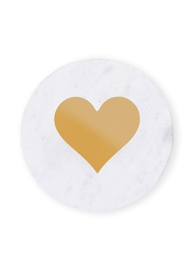 The Mia Mermer Bardak Altlığı KALP